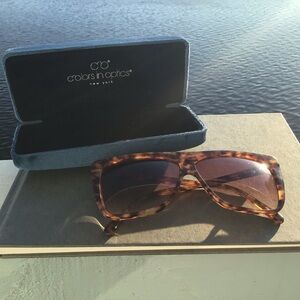 Colors in Optics TOO Heritage Oversized Brazen Tortoise Sunglasses Handmade Luxe